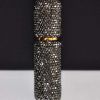 10ML Rhinestone Perfume Dispenser Bottle Bling Bling Small Empty Spray Bottle Travel Portable Toner Bottle,Black