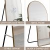 The 1st generation aluminum alloy metal frame arched wall mirror, bathroom makeup mirror, bedroom porch, decorative mirror, clothing store,large mirro