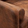 134*71*74cm Hot Stamping Cloth With Pillow Two-seater Surrounding Chair Indoor Two-seater Sofa Brown