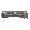 91*91" Modern Upholstered Living Room Sectional Sofa, L Shape Furniture Couch with 3 Pillows