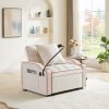 3-in-1 Sofa Bed, Convertible Sleeper Chair Sofa Bed Adjustable Pull Out Sleeper Chair Bed Multi-Pockets Folding Sofa Bed for Living Room Bedroom Small