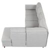 97.2" Modern Linen Fabric Sofa, L-Shape Couch with Chaise Lounge,Sectional Sofa with one Lumbar Pad,Gray