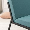 Accent Chair with Ottoman, Modern Upholstered Accent Chair, Linen Sofa Chair with Ottoman Footstool for Bedroom, Living Room, Office(GREEN)