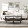 Contemporary 2-Drawer Low Coffee Table ‚Äì Slate Grey