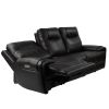 Trevor Triple Power Sofa,Genuine Leather,Lumbar Support,Adjustable Headrest,USB & Type C Charge Port,Middle Armless Chair Stationary