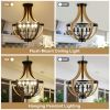 5 - Light Faux Wood Farmhouse Chandelier