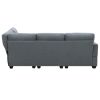 [VIDEO provided][New]89.8*60.2" Modern Sectional Sofa,5-Seat Modular Couch Set with Convertible Ottoman,L-Shape Linen Fabric Corner Couch Set with 2 P