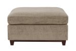 Camel Chenille Fabric Modular Sectional 6pc Set Living Room Furniture Corner L-Sectional Couch 2x Corner Wedge 2x Armless Chairs and 2x Ottomans Tufte