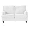 2 Seater Sofa Velvet Couches for Living Room, Sofas for Living Room Furniture Sets Chesterfield Sofa Loveseat Couch Chair for Living Room, Office (Whi