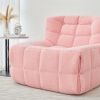 Bean Bag Chair Sofa, Sherpa Beanbag Chair Couch for Adults, Armless Tufted Bean Bag Lounge Soft Comfy Chair for Bedroom, Living Room or Balcony(Pink)