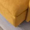 Modern fabric accent armchair;  upholstered single sofa chair;  Yellow Cotton Linen-30.7''