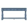 TREXM Console Table 63" Long Console Table with Drawers and Shelf for Entryway, Hallway, Living Room (Navy, OLD SKU: WF299371AAM)