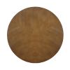 32inch Wood Round Coffee Table for Living Room,Mid Century Farmhouse Circle Wooden Coffee Tables for Apartment, Easy Assembly,Black and Walnut Top