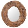 Decorative Mirror Teak 23.6" Round