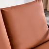 Stylish Two-Seater Sofa Chair with 2 Pillows - Comfortable PU Leather, High-Density Foam - Modern Design, Easy to Clean - Sturdy Metal Frame - Perfect