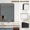 40 x 30 Inch Wall Mirror, Aluminum Frame Rectangular Wall Mirrors Decorative Mirror, 5-Layer Float Technology Mirror for Home Decor, Bathroom, Corner