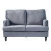 2 Seater Sofa Velvet Couches for Living Room, Sofas for Living Room Furniture Sets Chesterfield Sofa Loveseat Couch Chair for Living Room, Office (Gre