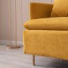 Modern fabric accent armchair;  upholstered single sofa chair;  Yellow Cotton Linen-30.7''