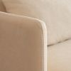 Modern fabric accent armchair;  upholstered single sofa chair;  Beige Cotton Linen-30.7''