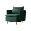 Modern fabric accent armchair;  upholstered single sofa chair;  Emerald Cotton Linen-30.7''