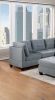 Modular Sectional 6pc Set Living Room Furniture Corner Sectional Tufted Nail heads Couch Gray Linen Like Fabric 3x Corner Wedge 2x Armless Chairs and