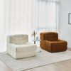 Bean Bag Chair Sofa, Sherpa Beanbag Chair Couch for Adults, Armless Tufted Bean Bag Lounge Soft Comfy Chair for Bedroom, Living Room or Balcony(Beige)