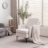 Lounge Chair, Comfy Single Sofa Accent Chair for Bedroom Living Room Guestroom, Beige