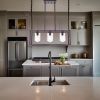 Contemporary Chandeliers Black 3 Light Modern Dining Room Lighting Fixtures Hanging, Kitchen Island Cage Linear Pendant Lights Farmhouse Flush Mount C