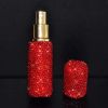 10ML Rhinestone Perfume Dispenser Bottle Bling Bling Small Empty Spray Bottle Travel Portable Toner Bottle,Red