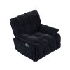 360 Degree Swivel Fabric Single Sofa Heavy Duty Reclining Chair for Living Room, BLACK