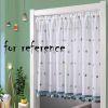 Kitchen Curtain Semi-sheer Short Curtain Pendant Half Window Curtain for Bedroom Porch