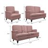 2 Seater Sofa Velvet Couches for Living Room, Sofas for Living Room Furniture Sets Chesterfield Sofa Loveseat Couch Chair for Living Room, Office (Pin