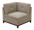 Camel Chenille Fabric Modular Sectional 6pc Set Living Room Furniture U-Sectional Couch 2x Corner Wedge 2x Armless Chairs and 2x Ottomans Tufted Back