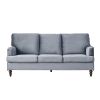 3 Seater Sofa Velvet Couches for Living Room, Sofas for Living Room Furniture Sets Chesterfield Sofa Loveseat Couch Chair for Living Room, Office (Gre