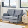 2 Seater Sofa Velvet Couches for Living Room, Sofas for Living Room Furniture Sets Chesterfield Sofa Loveseat Couch Chair for Living Room, Office (Gre