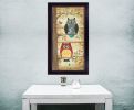 "Two Wise Owls" By Annie LaPoint, Printed Wall Art, Ready To Hang Framed Poster, Black Frame