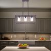 Contemporary Chandeliers Black 3 Light Modern Dining Room Lighting Fixtures Hanging, Kitchen Island Cage Linear Pendant Lights Farmhouse Flush Mount C