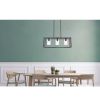 Contemporary Chandeliers Black 3 Light Modern Dining Room Lighting Fixtures Hanging, Kitchen Island Cage Linear Pendant Lights Farmhouse Flush Mount C