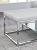 Aston - White Marble Top Coffee Table - White