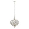 Farmhouse Chandelier, 6-Light Wood Chandelier Pendant Light Fixture with Adjustable Chain for Dining Room Living Room Entryway, Bulb Not Included