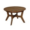 32inch Wood Round Coffee Table for Living Room,Mid Century Farmhouse Circle Wooden Coffee Tables for Apartment, Easy Assembly, Walnut