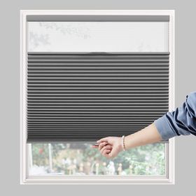 WELLSOURCE Day&Night Cellular Shades, Blackout Top Down Bottom Up Honeycomb Blinds for Windows, Cordless Window Shades with Sheer (Color: Gray, size: Contact us)