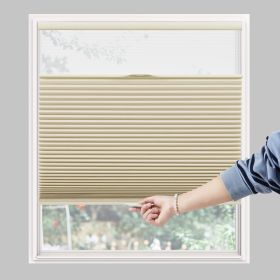 WELLSOURCE Day&Night Cellular Shades, Blackout Top Down Bottom Up Honeycomb Blinds for Windows, Cordless Window Shades with Sheer (Color: Beige, size: Contact us)