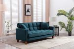 Hot Selling Solid Color Easy Assemble Loveseat 2 Seater Furniture Breathable Linen Sofa Chair