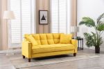 Hot Selling Solid Color Easy Assemble Loveseat 2 Seater Furniture Breathable Linen Sofa Chair