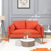 Modern Style Sofa Linen Fabric Loveseat Small Love Seats Couch for Small Spaces; Living Room; Apartment