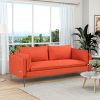 Modern Style 3 Seat Sofa Linen Fabric Upholstered Couch Furniture 3-Seats Couch for Different Spaces; Living Room; Apartment