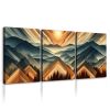 3 Panels Framed Abstract Wood Grain Boho Style Mountain & Forest Canvas Wall Art Decor,3 Pieces Mordern Canvas Decoration Painting for Office,Dining r