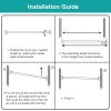 Shower Curtain Rod Adjustable Tension Curtain Rod Stainless Steel Spring Curtain Pole Heavy-Duty Steel for Bathroom Wardrobe Kitchen Balcony 31.5in/39