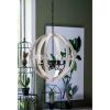 6 - Light Wood Chandelier, Hanging Light Fixture with Adjustable Chain for Kitchen Dining Room Foyer Entryway, Bulb Not Included